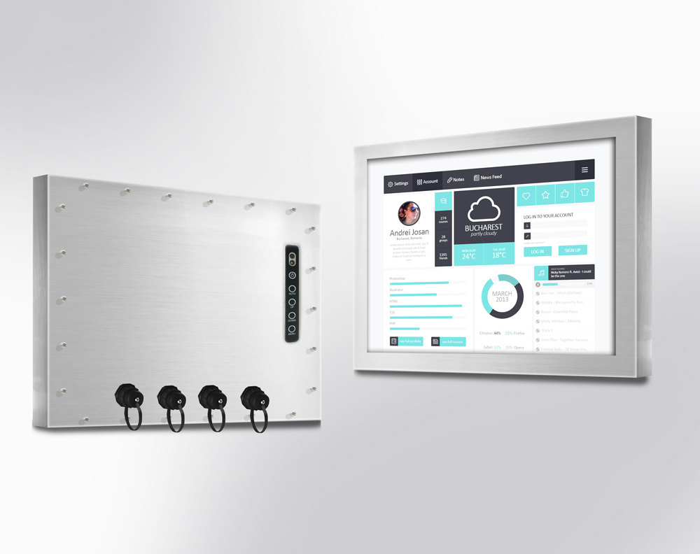 Voll IP66 monitor rostfrei stainless